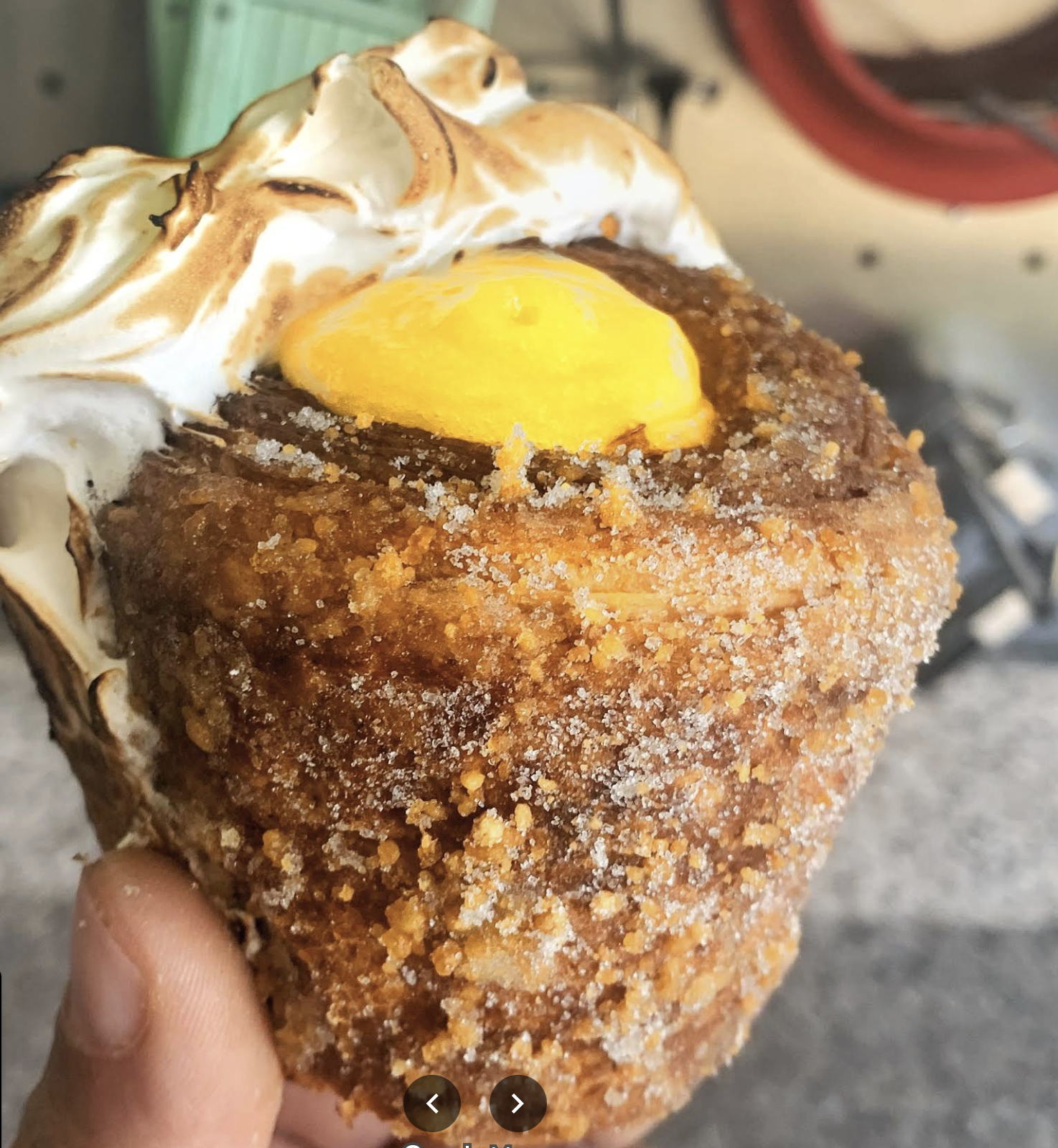 Vittle lemon meringue cruffin — naturally leavened bake